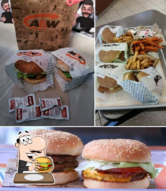 Order a burger at A&W Canada