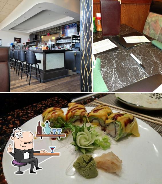 Among different things one can find interior and sushi at Fuji Japanese & Hibachi Steak Restaurant
