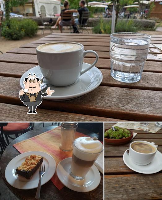 Enjoy a drink at Cafe Hofgut Oberfeld
