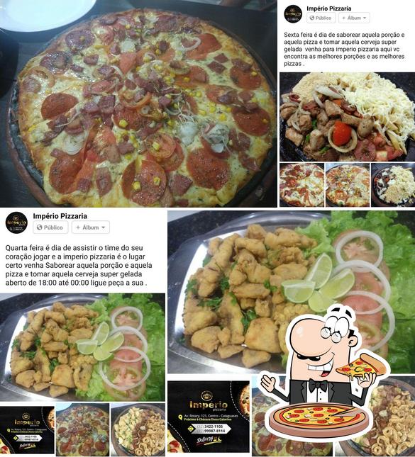 Consiga pizza no Império Pizzaria