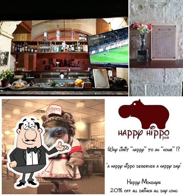 The interior of Happy Hippo Pub
