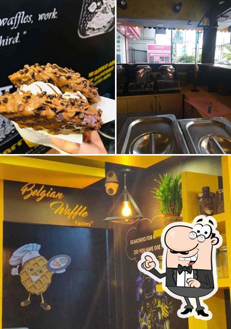 The interior of Belgian Waffle Factory