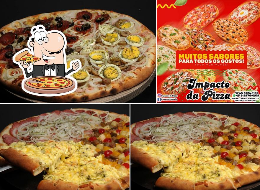 Consiga diferentes tipos de pizza