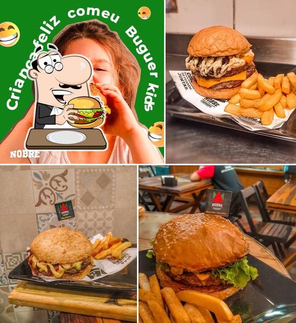 Consiga um hambúrguer no Nobre - Restaurante e Pizzaria