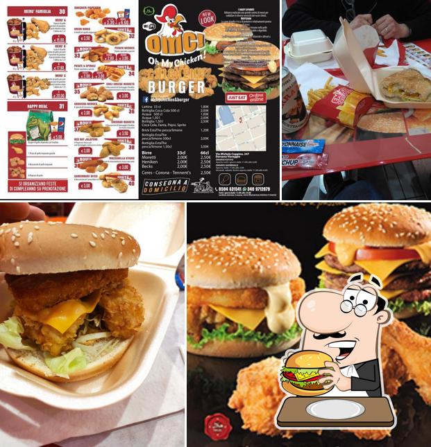 Commandez un hamburger à Oh My Chicken & Burger fast food