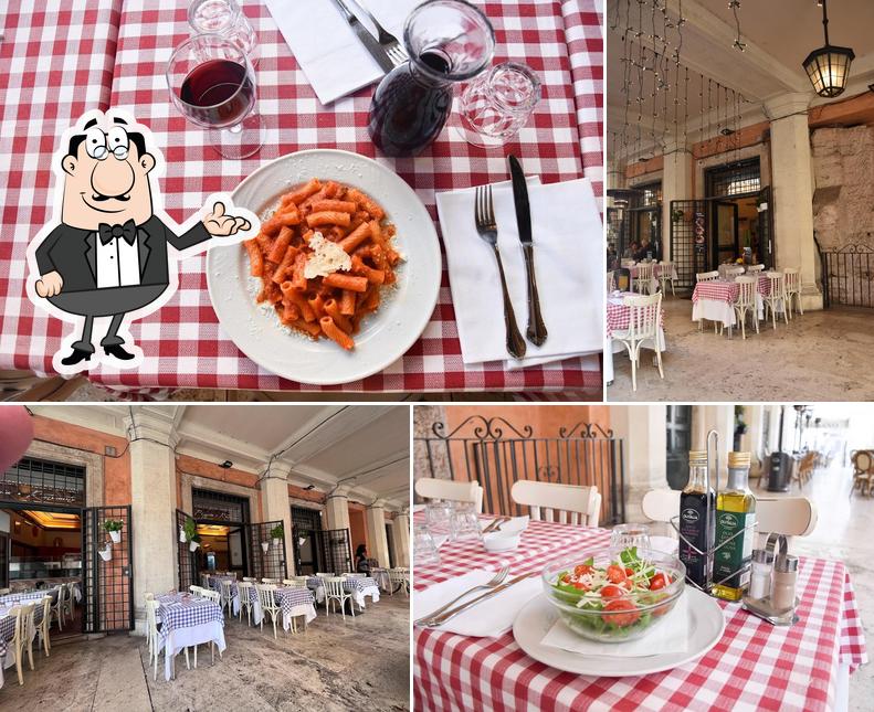 Gli interni di antica trattoria agonale