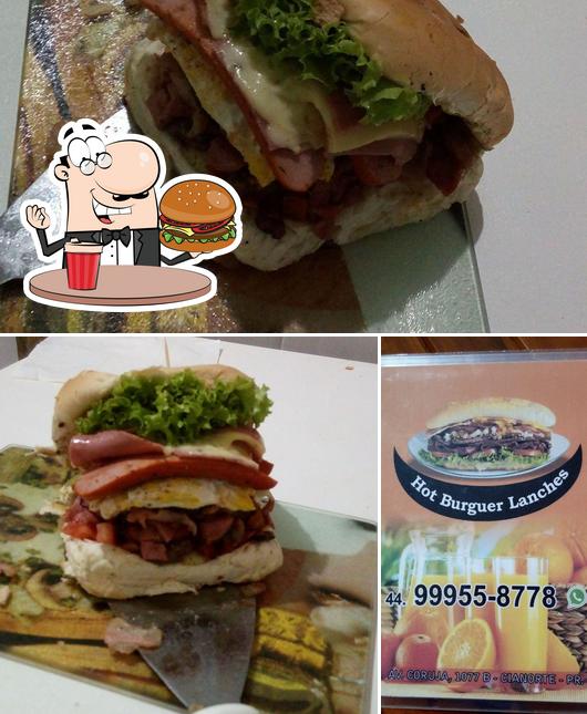 Experimente um hambúrguer no Hotburguer Lanches