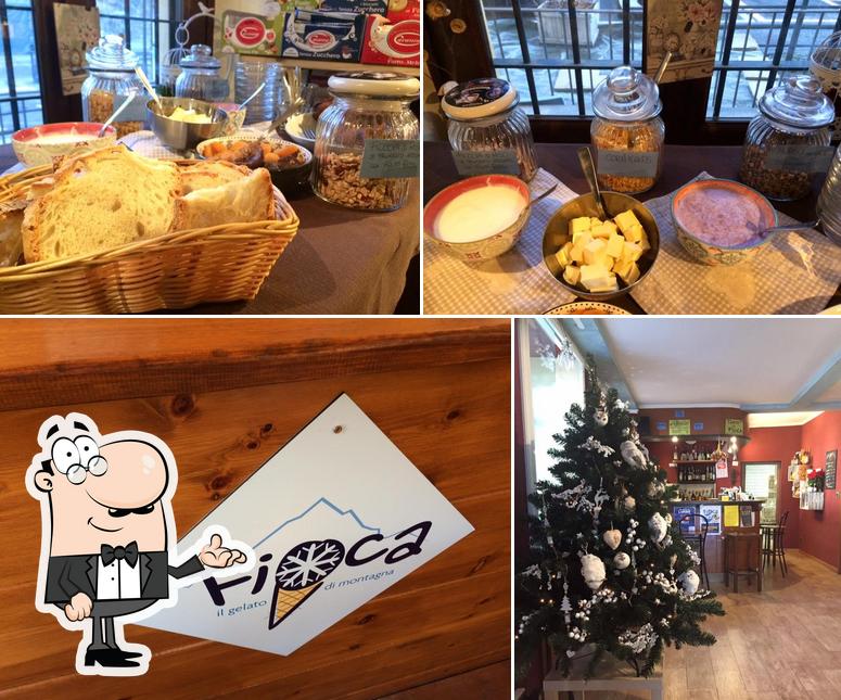 Gelateria Caffetteria Fioca se distingue par sa intérieur et nourriture