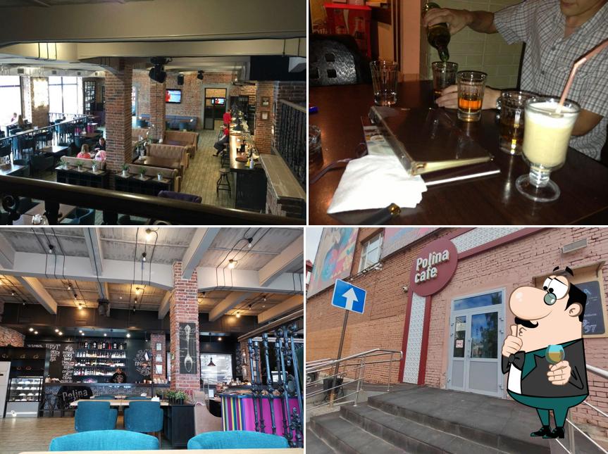 Las imágenes de barra de bar y exterior en Polina