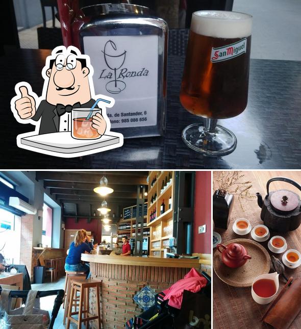 Напитки и внутреннее оформление в La Ronda Oviedo