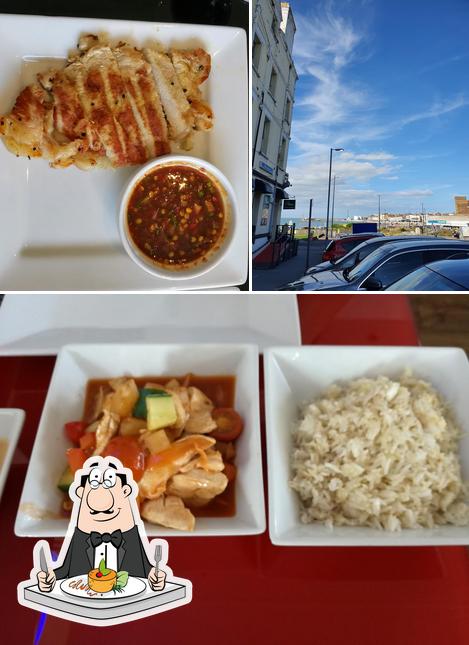 This is the image depicting food and exterior at Pan Asian Cusine in Margate