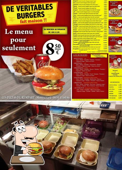 Commandez un hamburger à Les pizz's du rempart