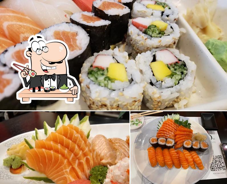 Sushi é um popular refeição originário do Japão