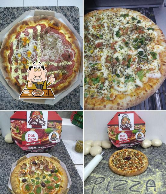 Peça diferentes tipos de pizza