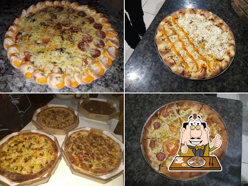 Escolha diferentes variedades de pizza