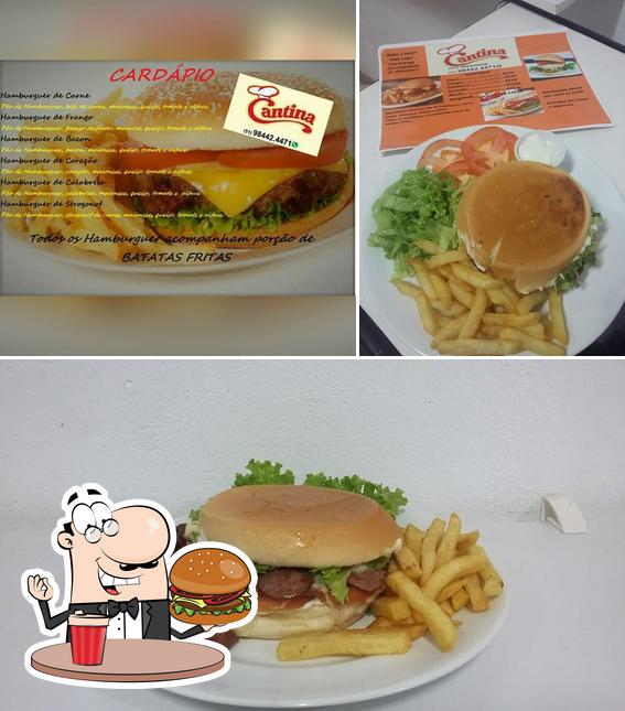 Peça um hambúrguer no Cantina Burger