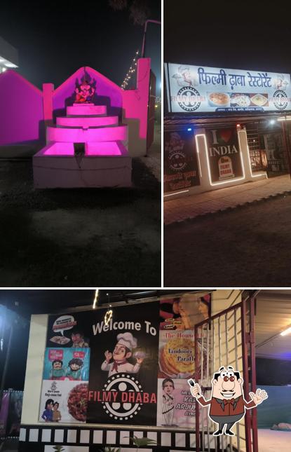 Take a look at the image displaying food and exterior at Filmy Dhaba