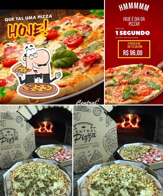 Experimente pizza no Restaurante Sabor da Casa