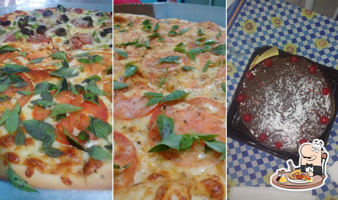 Escolha pizza no Pizzaria Esperança