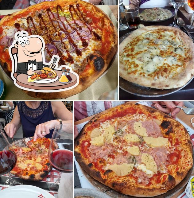 A Da genova, vous pouvez prendre des pizzas