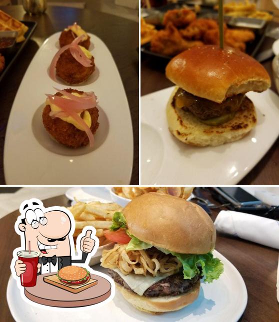 Order a burger at Swell Restaurant and Pool Bar