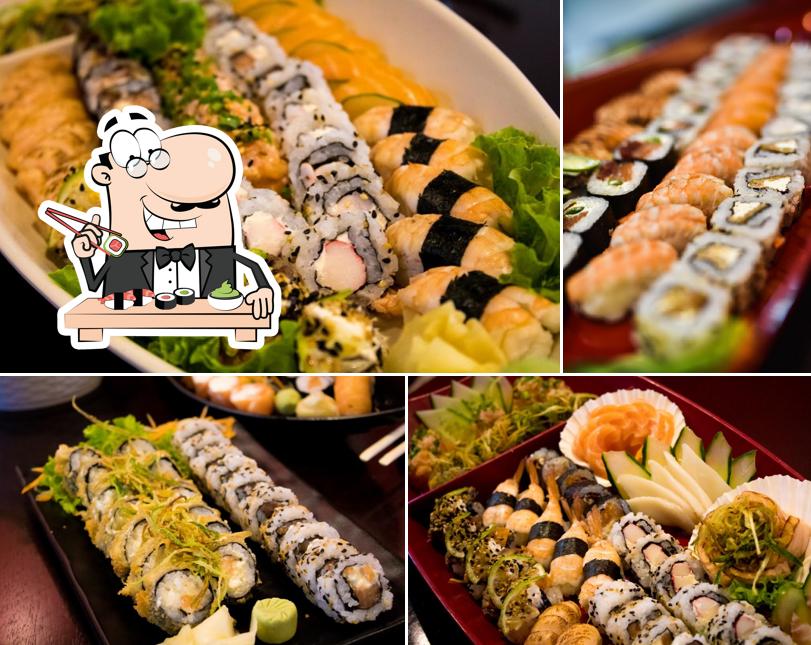 Prove diversas opções de sushi