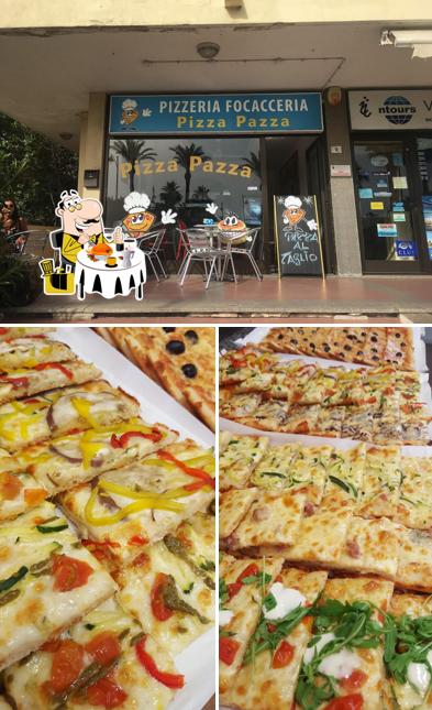 La cibo e interni del ristorante