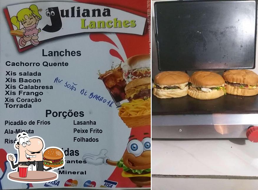 Consiga um hambúrguer no Juliana Lanches