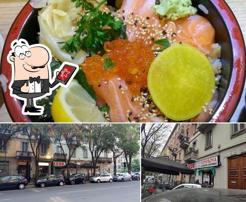 La foto della esterno e cibo di Poporoya