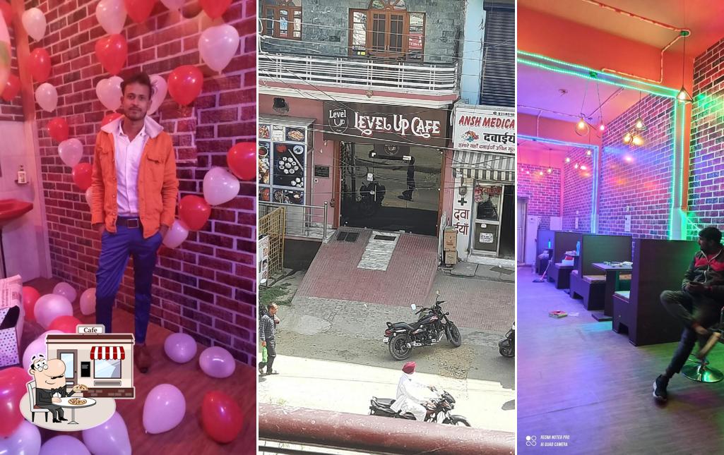 The exterior of Level up cafe