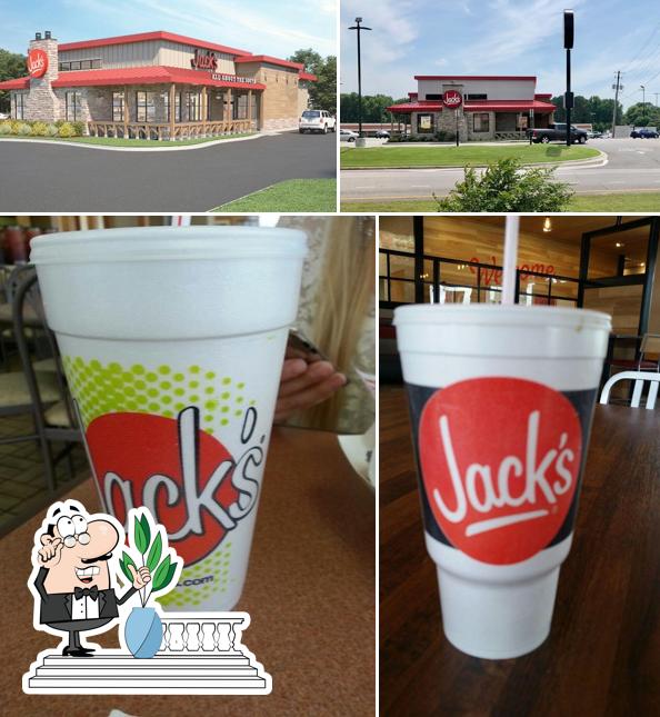 The image of Jack's’s exterior and drink