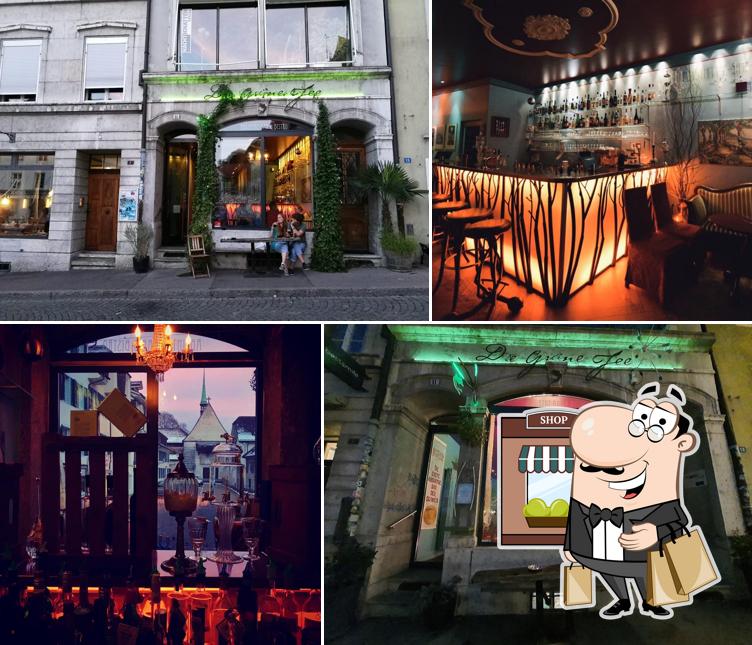 Goditi la vista dall'area esterna di Absinthe Bar Die grüne Fee