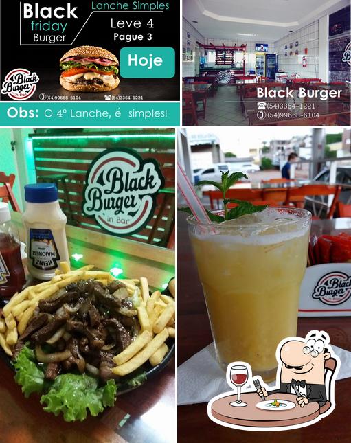 Black Burger In Bar