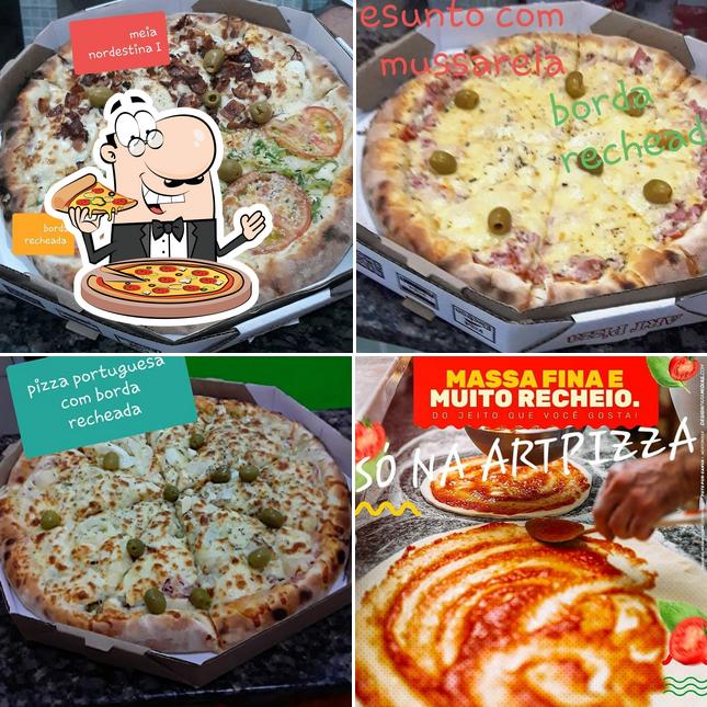 Consiga diferentes variedades de pizza