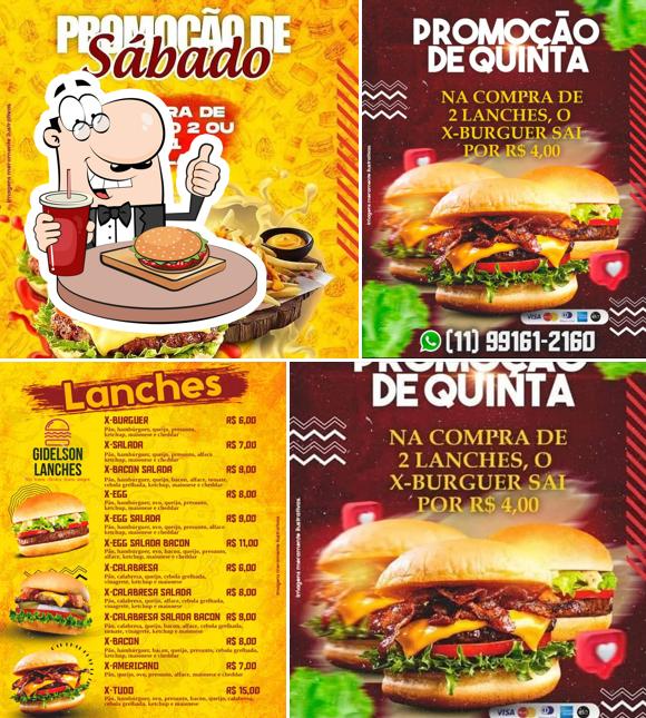 Delicie-se com um hambúrguer no Gidelson Lanches