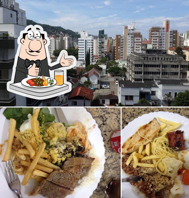 A foto da comida e exterior a Marquês da Lagoa