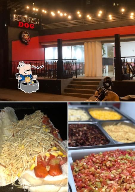 A ilustração da comida e exterior a Monster Dog Piracicaba