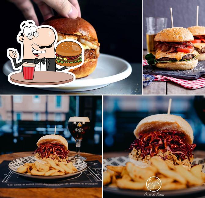 Ordina un hamburger a Buca di Bacco