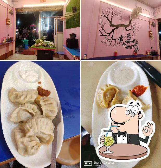 This is the picture depicting drink and food at Momo Village(ম'ম' ভিলেজ)
