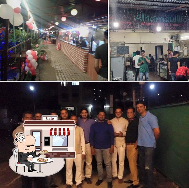 The picture of exterior and interior at Alhamdulillah Non Veg Restaurant