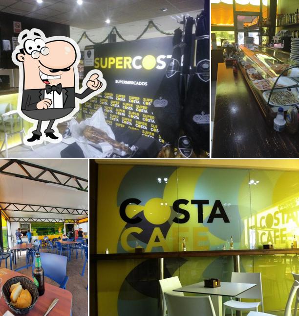 The interior of costa café