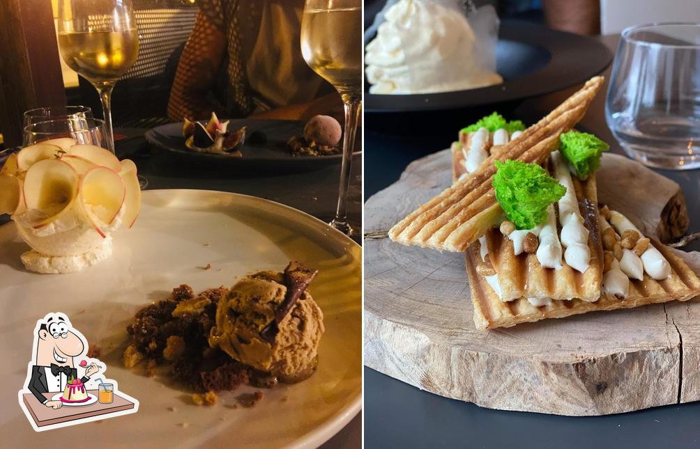 Le Lion d'Or Bastia sert une variété de desserts