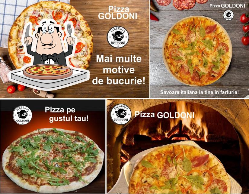 Choisissez des pizzas à Pizzeria Goldoni
