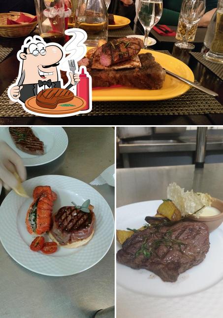Get meat dishes at Restaurant Platinum Fisch & Steak