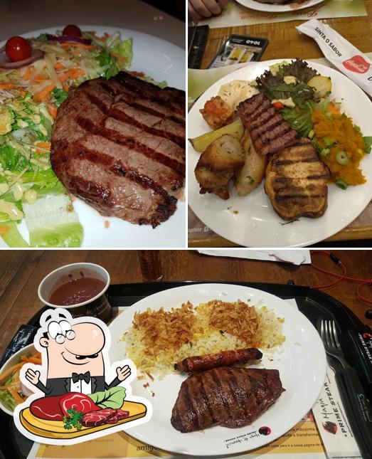 Escolha pratos de carne no Mania de Churrasco! Prime Steak & Burger