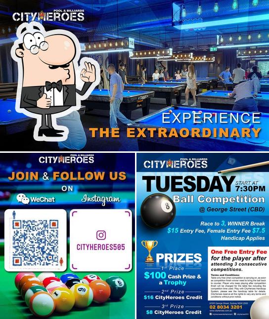CityHeroes Pool & Billiards in Sydney Restaurant reviews