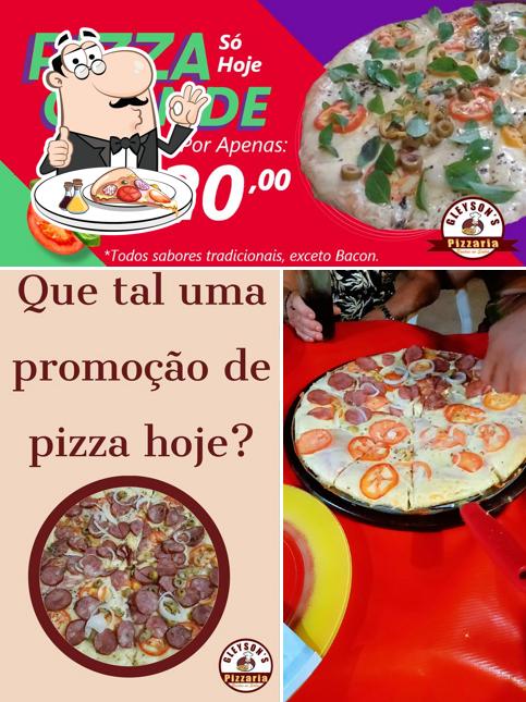 Escolha pizza no Gleyson's Pizzaria