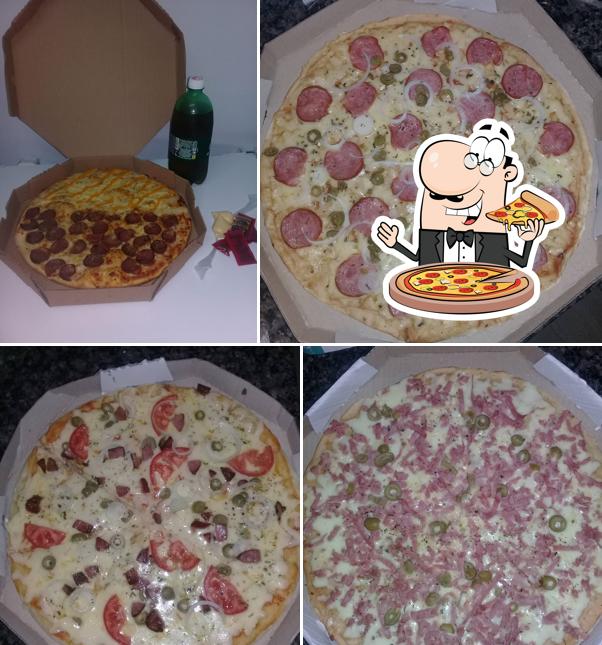 Peça diferentes tipos de pizza