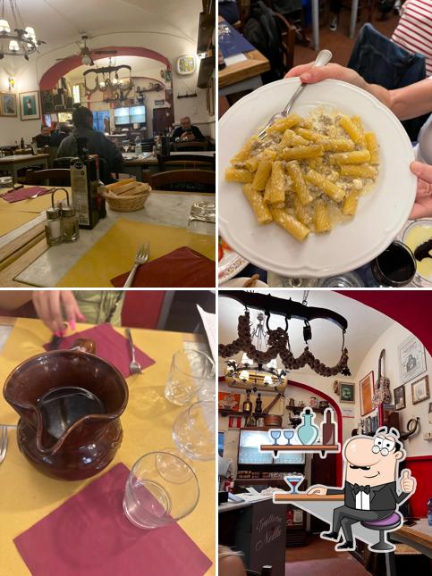 Gli interni di Trattoria Nella