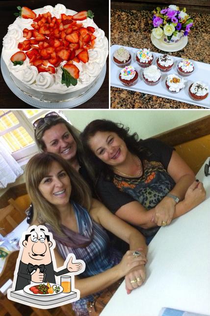 Entre diversos coisas, comida e interior podem ser encontrados a Confeitaria Dona Ella